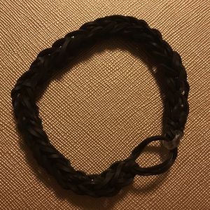Black rainbow loom double band